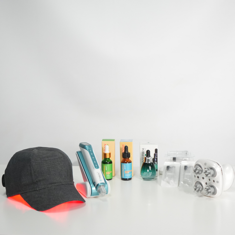 Ultimate Hair Restoration Bundle includes Hydra pen H6 & everything you need for hair regrowth