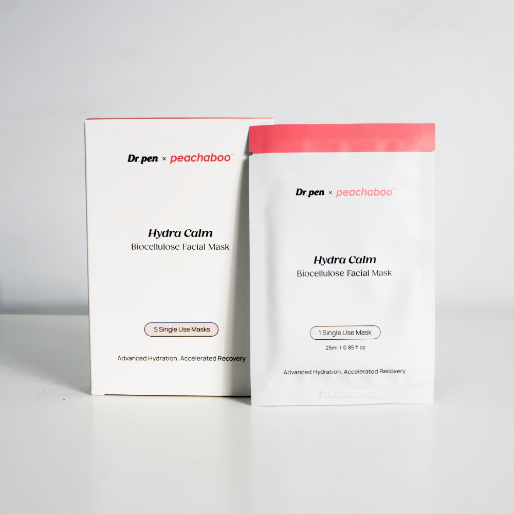 Dr. Pen x Peachaboo Hydra Calm Biocellulose Microneedling Recovery Mask (5 Pack)