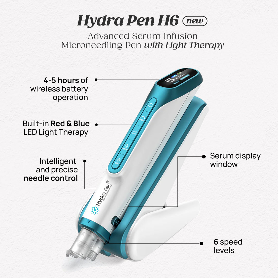 *NEW* Hydra Pen H6 Advanced Serum Infusion Microneedling Pen with Light Therapy