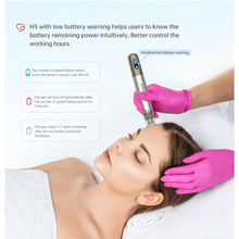 Load image into Gallery viewer, Hydra Pen H3 Professional Serum-Infusion Microneedling Pen by Dr. Pen low battery indication