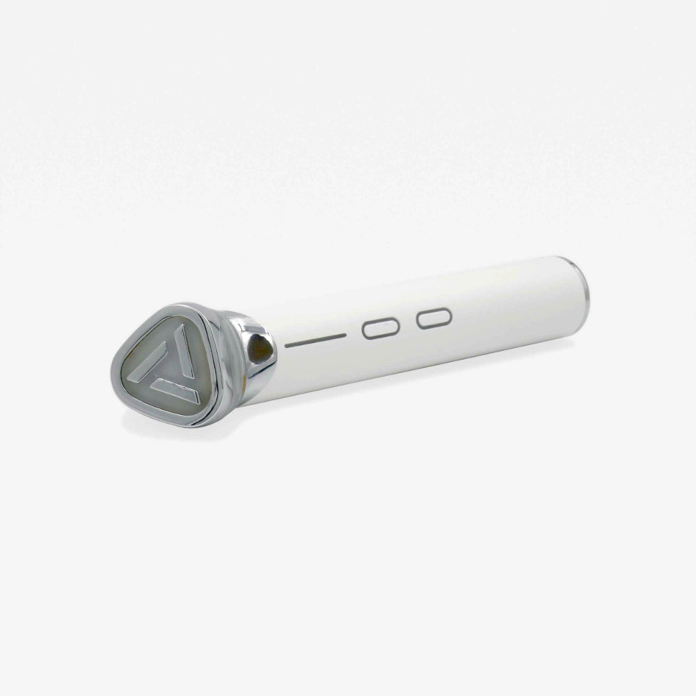 A stunning white and silver wand  merging style and functionality, perfect for a lavish performance.