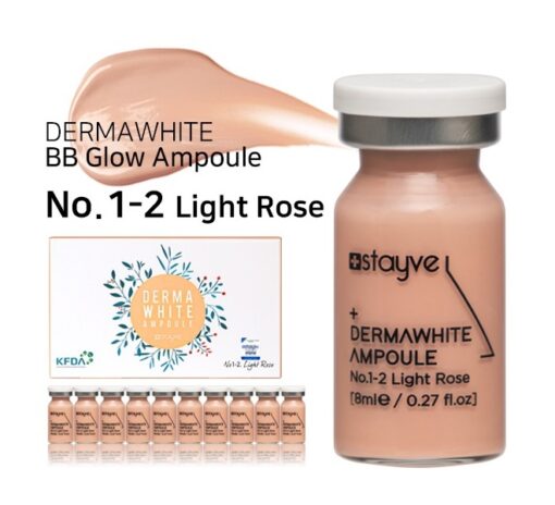 Stayve Dermawhite BB Glow Ampoule Light rose ampoules on a white background