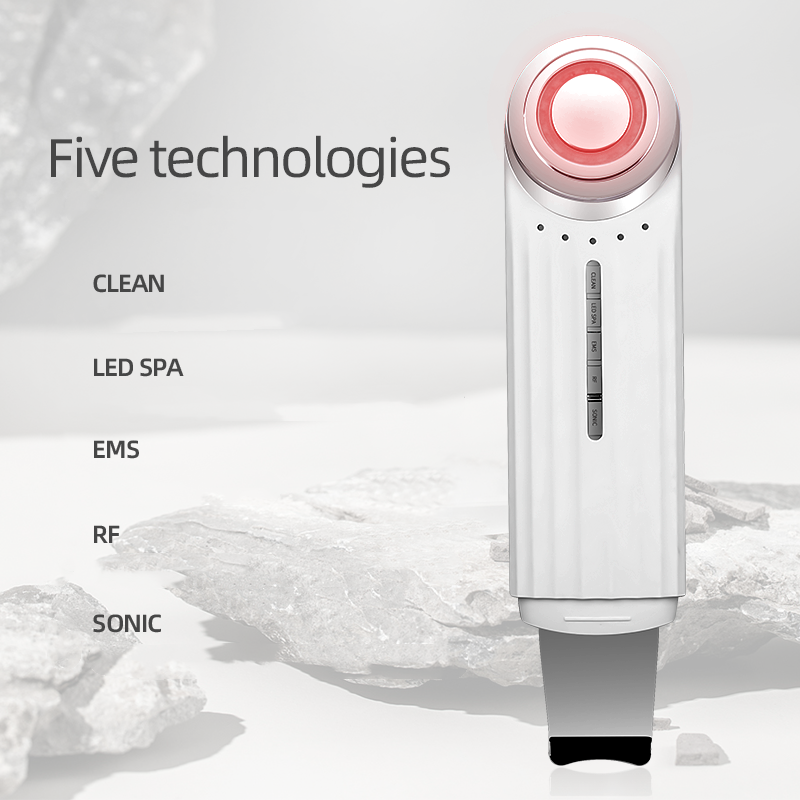 5-in-1 Complete Facial Spa Device with LED EMS RF and Ion Cleansing