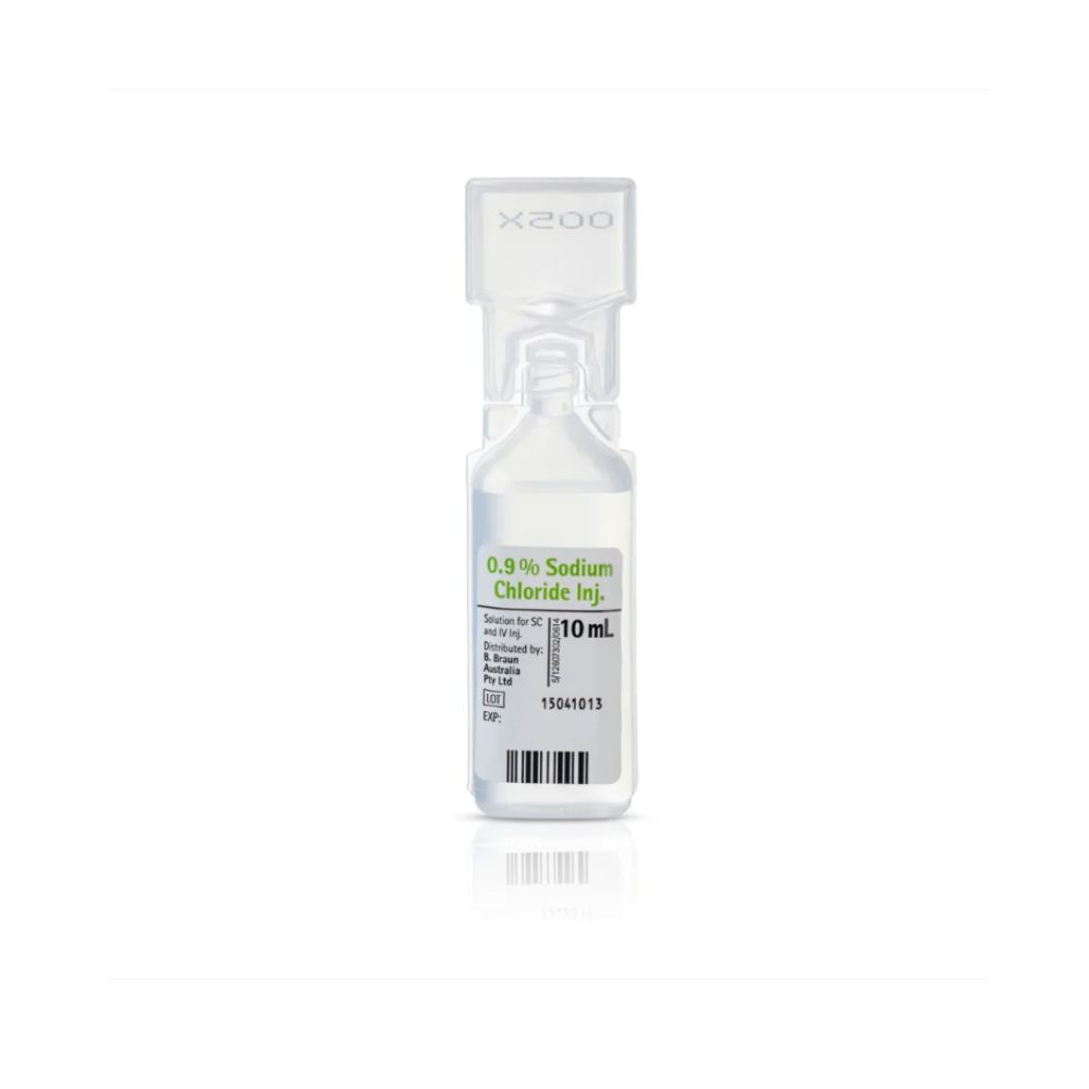 Sodium Chloride 0.9% Solution 10ml per vial