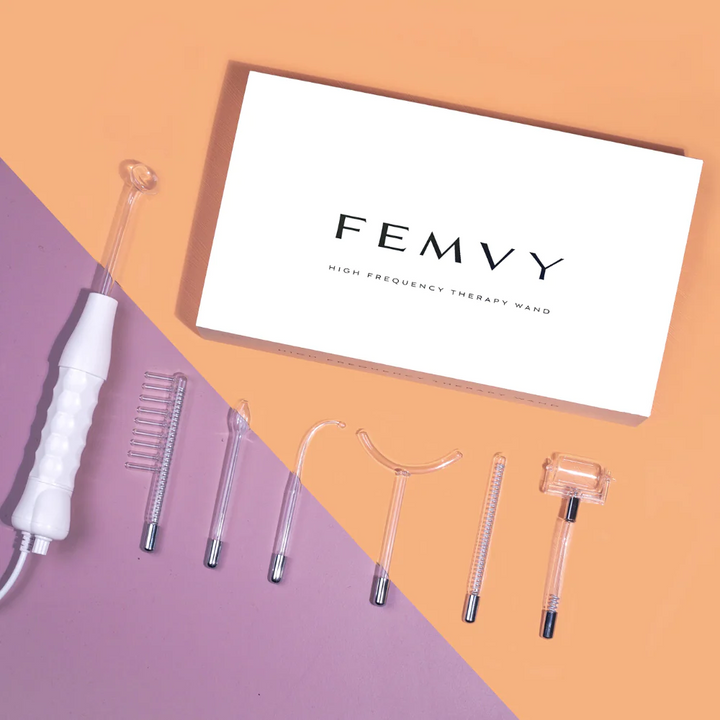 Femvy High-Frequency Therapy Wand for Acne (7 types of probes)