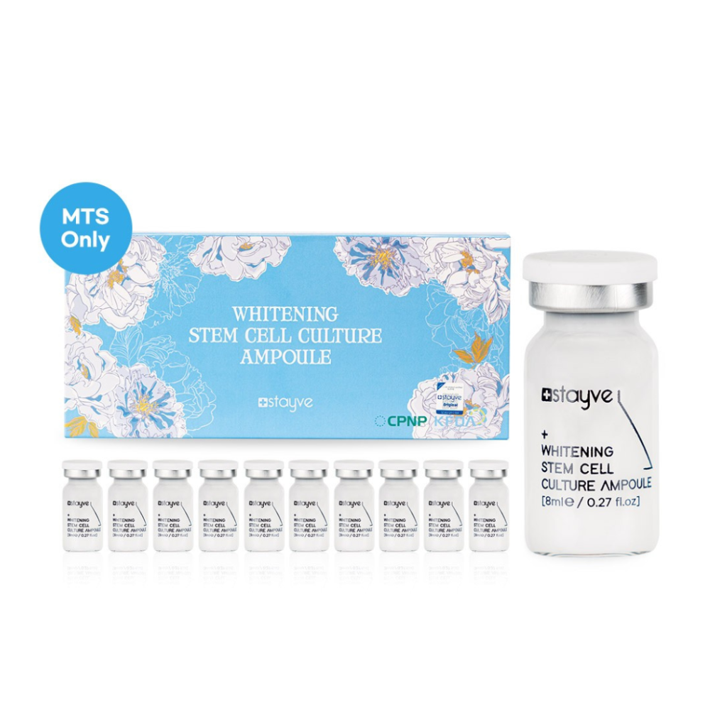 Stayve Whitening Stem Cell Culture Ampoule set with packaging on a white background