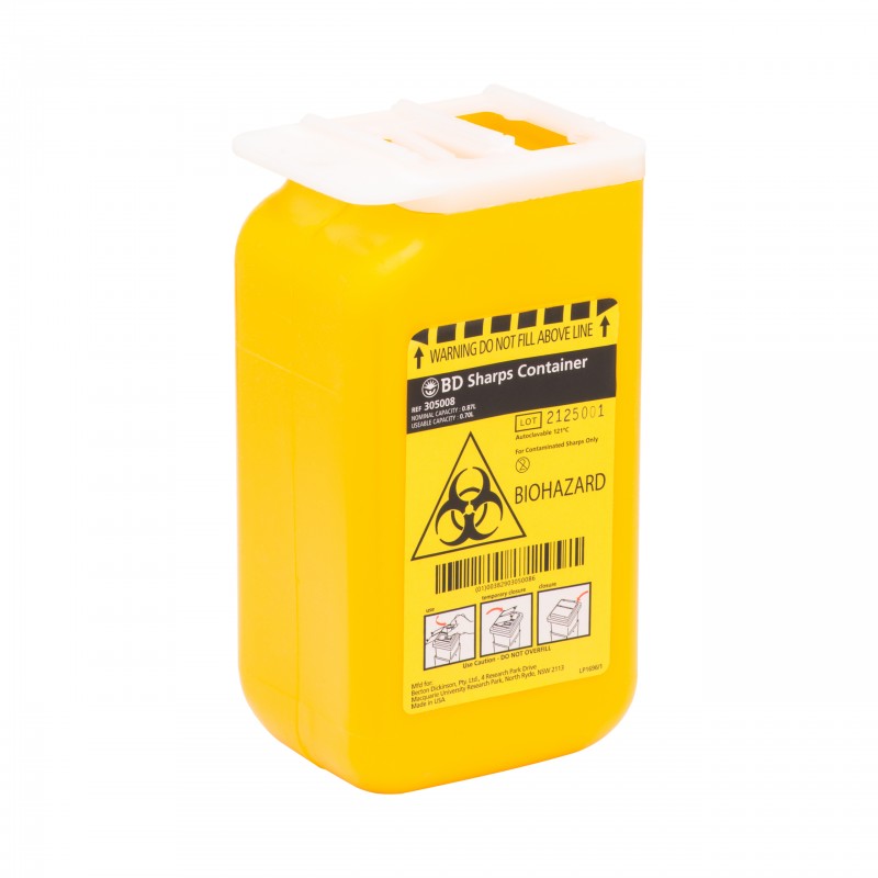 BD Sharps Collector 0.87L for Safe Needle Disposal