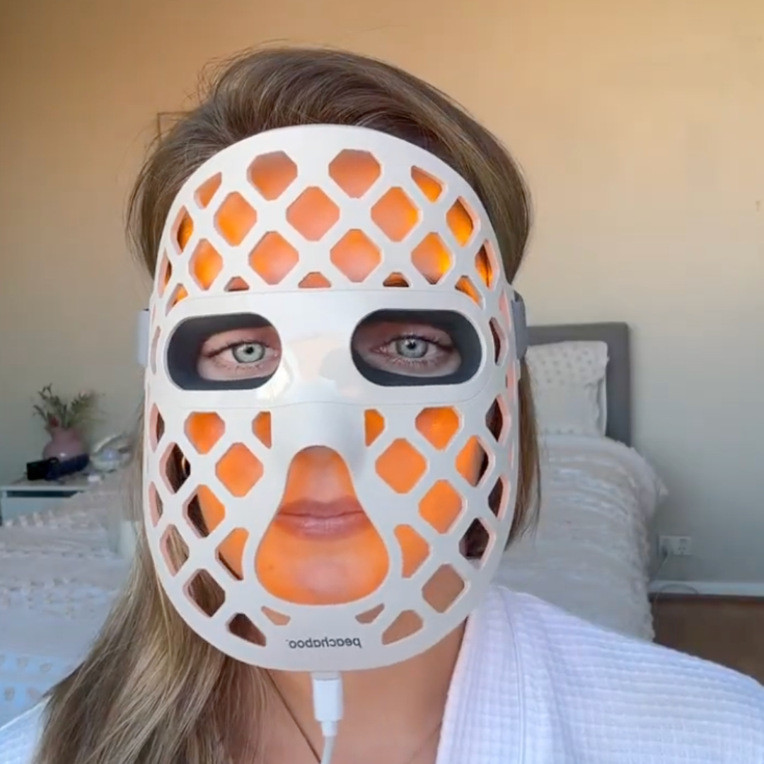 Peachaboo Glo Aurora Silicone LED Light Therapy Mask (with NIR)