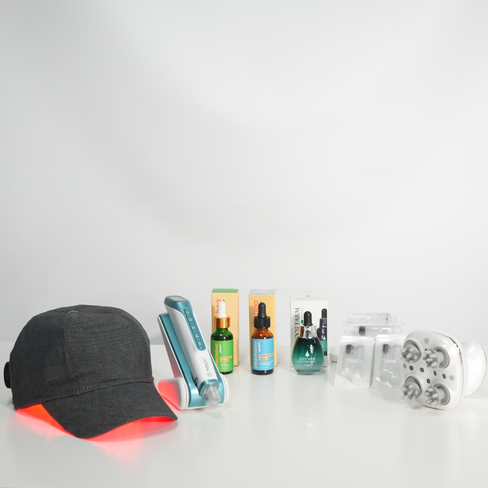 Ultimate Hair Restoration Bundle includes Hydra pen H6 & everything you need for hair regrowth