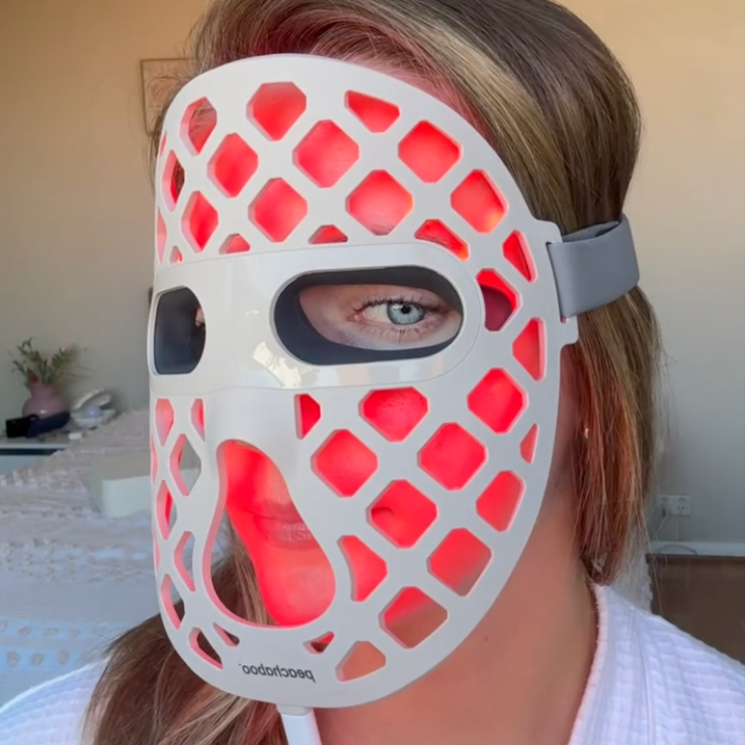Peachaboo Glo Aurora Silicone LED Light Therapy Mask (with NIR)