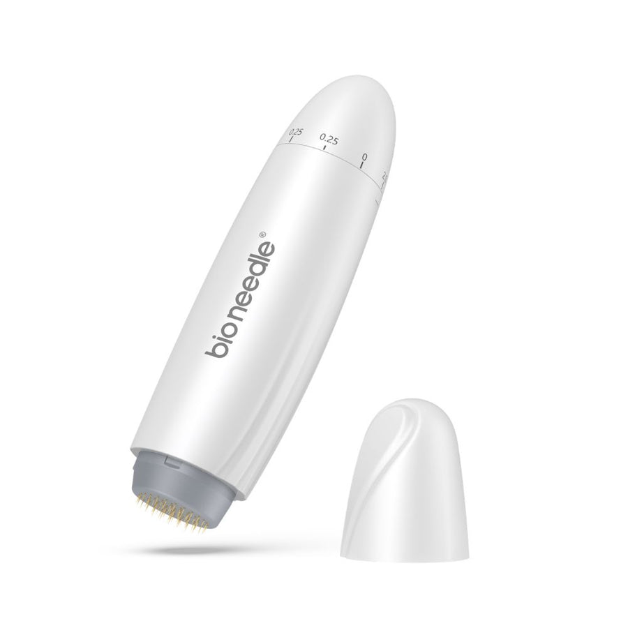 Bio Needle 60-Pin Scalp Derma Stamp with protective cap and gold-plated needle head