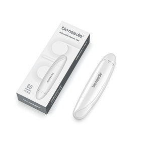 Bio Needle 60-Pin Scalp Derma Stamp beside branded box for hair growth scalp care routines