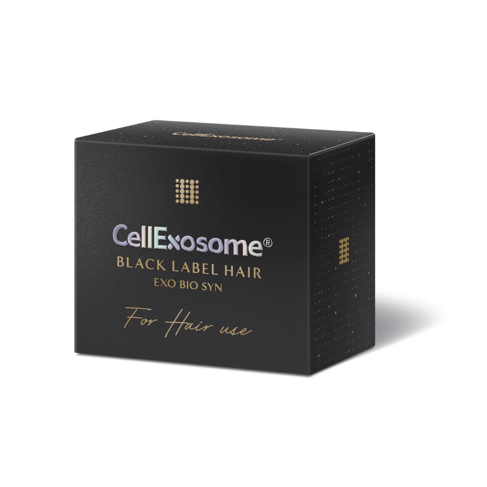 CellExosome Black Label Hair packaging box 