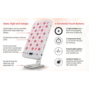 LightPro Red LED Light Therapy Panel with Pulsed Light