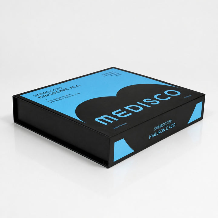 Medisco Skinbooster Hyaluronic Acid closed box packaging on white background