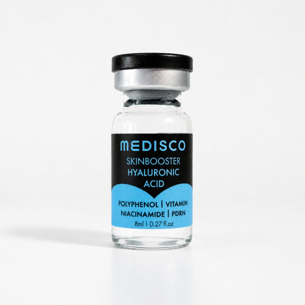 Medisco Skinbooster Hyaluronic Acid vial with polyphenol, vitamin, niacinamide and PDRN