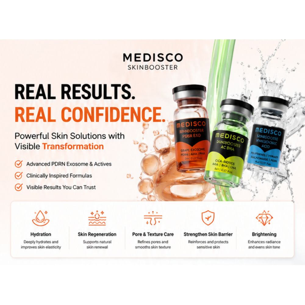 Medisco Skinbooster ampoules for hydration, regeneration, pore care, barrier support and brightening