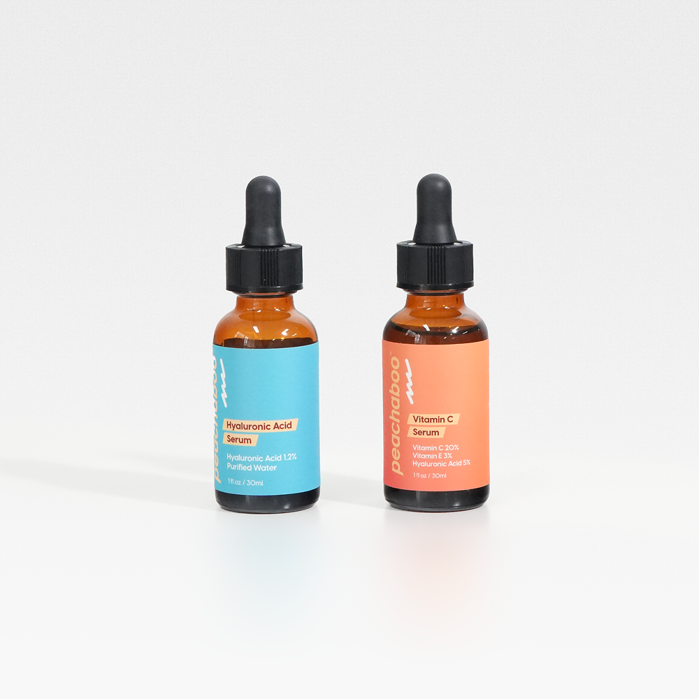 Peachaboo Healthy Skin Duo Serum Pack (Vitamin C & Hyaluronic Acid)