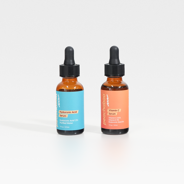 Peachaboo Healthy Skin Duo Serum Pack (Vitamin C & Hyaluronic Acid)