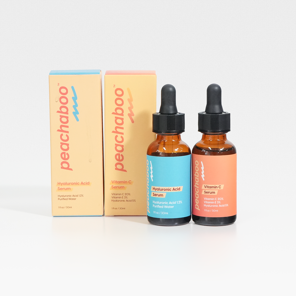 Peachaboo Healthy Skin Duo Serum Pack (Vitamin C & Hyaluronic Acid)