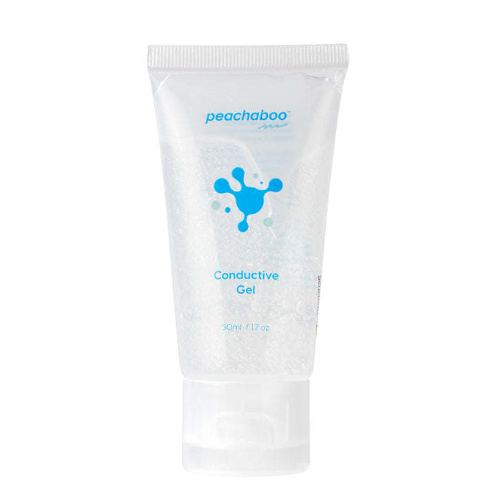 Peachaboo Conductive Gel  front view - 50ml skincare-infused gel tube for beauty device conductivity.