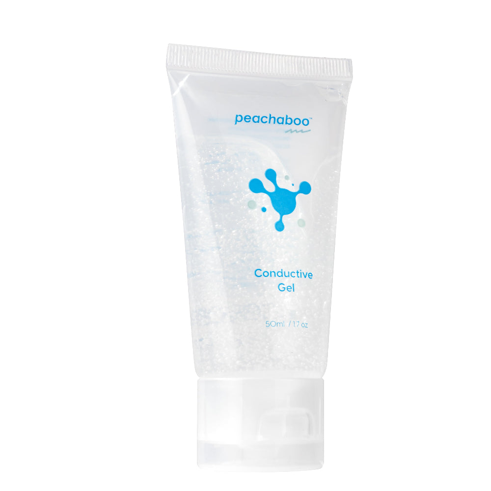 Peachaboo Conductive Gel – clear skincare gel in a 50ml tube for use with facial beauty tools.