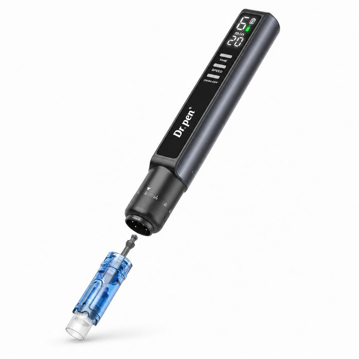 Dr. Pen M8 Max Microneedling Pen with detachable blue needle cartridge
