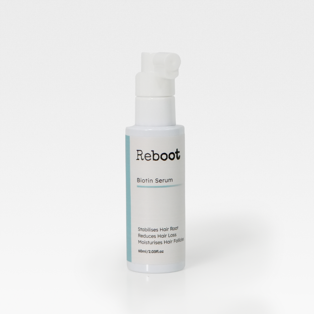 Close up image of Reboot Biotin Hair Growth Serum 