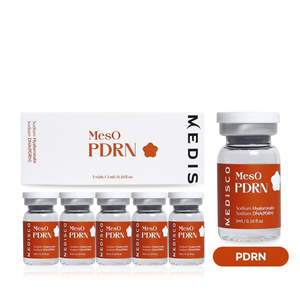 Medisco MesO PDRN Ampoule packaging and the vials displayed on a white background