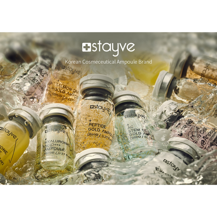 Stayve Korean Cosmeceutical Ampoules on the water with brand logo