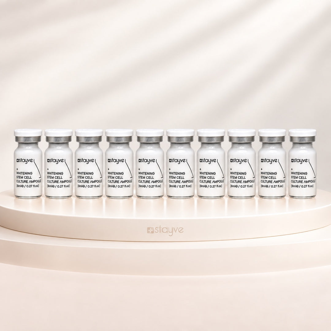 10 vials of Stayve Whitening Stem Cell Culture Ampoules on display