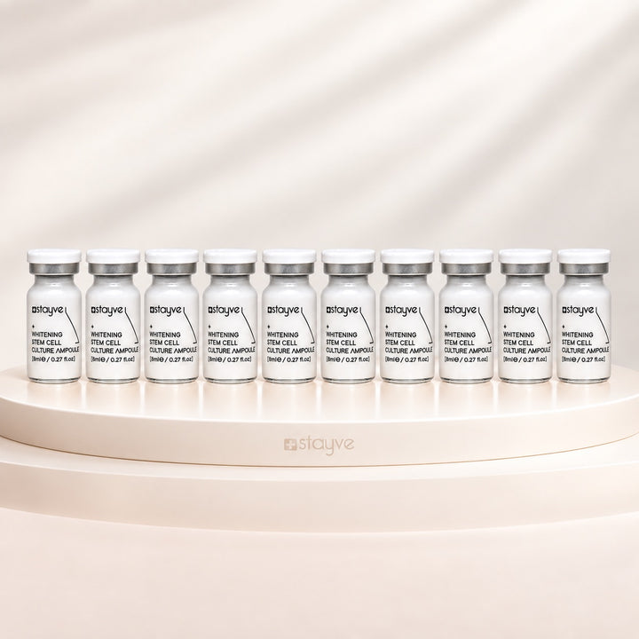 10 vials of Stayve Whitening Stem Cell Culture Ampoules on display
