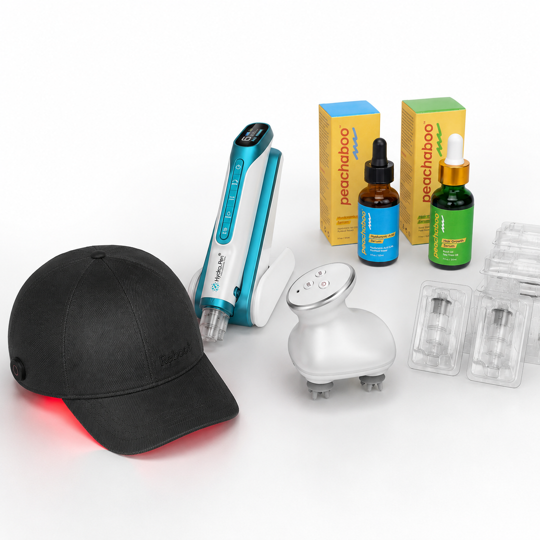 Ultimate Hair Restoration Bundle includes Hydra pen H6 & everything you need for hair regrowth