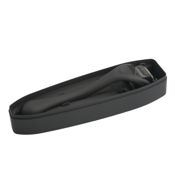 beard growth derma roller inside protection case