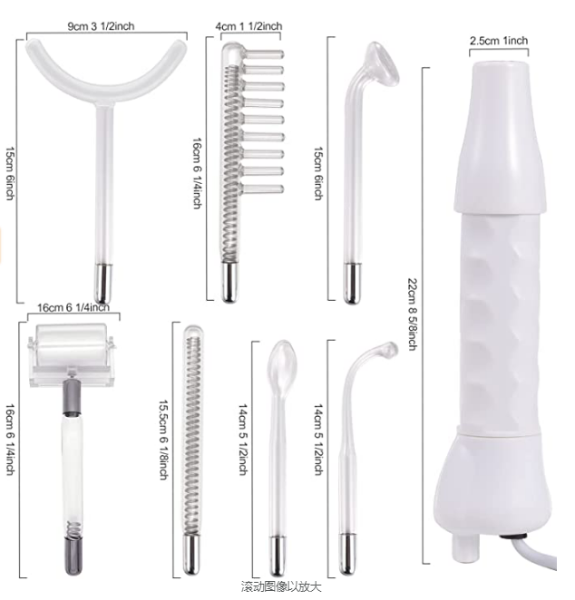 Femvy High-Frequency Therapy Wand for Acne (7 types of probes)