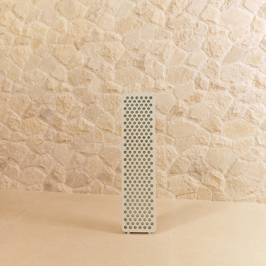 The design of Red Light Therapy Panel Pro by PeakMe standing in a room without turning it on