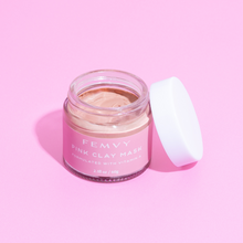 Load image into Gallery viewer, Femvy pink clay mask container opened