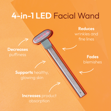 Load image into Gallery viewer, 4-in-1 Facial LED Wand and its benefits