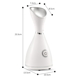 image of nano ionic facial steamer with sizer and measurement