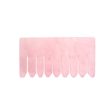 Load image into Gallery viewer, image of front side rose quartz massaging comb
