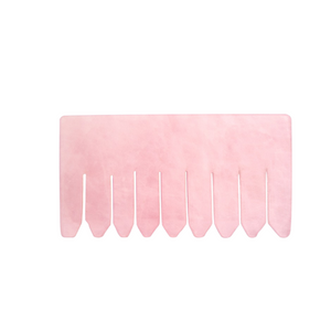 image of front side rose quartz massaging comb